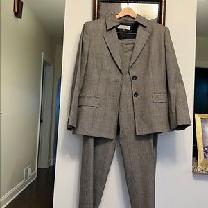 Tahari Gray Plaid Women's Pantsuit